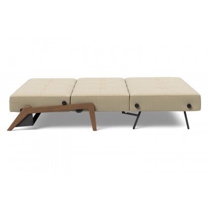 Innovation Living Cubed Queen Size Sofa Bed with Dark Wood Legs - 571 Vivus Dusty Sand