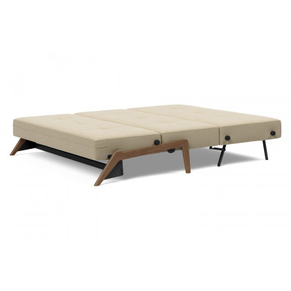 Innovation Living Cubed Queen Size Sofa Bed with Dark Wood Legs - 571 Vivus Dusty Sand