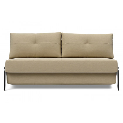 Innovation Living Cubed Queen Size Sofa Bed with Alu Legs - 571 Vivus Dusty Sand