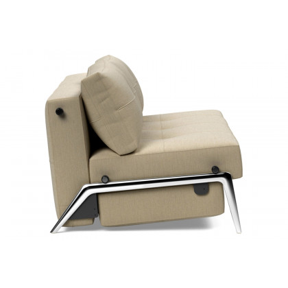 Innovation Living Cubed Queen Size Sofa Bed with Alu Legs - 571 Vivus Dusty Sand