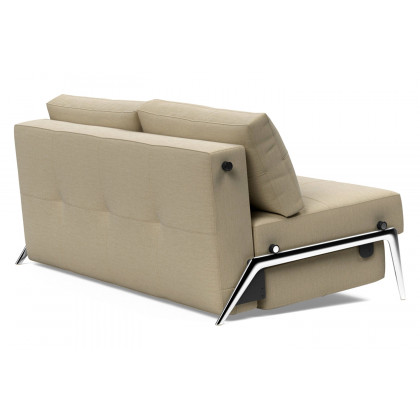 Innovation Living Cubed Queen Size Sofa Bed with Alu Legs - 571 Vivus Dusty Sand