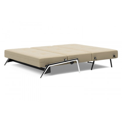 Innovation Living Cubed Queen Size Sofa Bed with Alu Legs - 571 Vivus Dusty Sand