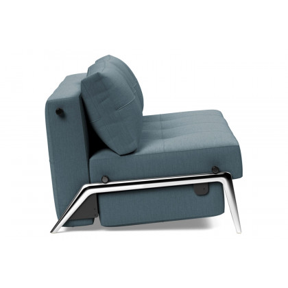 Innovation Living Cubed Queen Size Sofa Bed with Alu Legs - 573 Vivus Dusty Blue