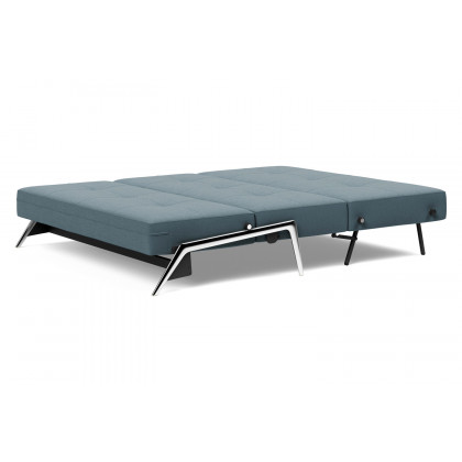 Innovation Living Cubed Queen Size Sofa Bed with Alu Legs - 573 Vivus Dusty Blue