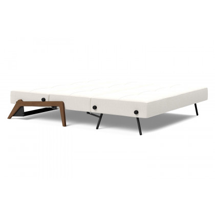 Innovation Living Cubed Queen Size Sofa Bed with Dark Wood Legs - 574 Vivus Dusty Off White