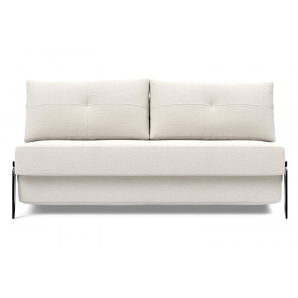 Innovation Living Cubed Queen Size Sofa Bed with Alu Legs - 574 Vivus Dusty Off White