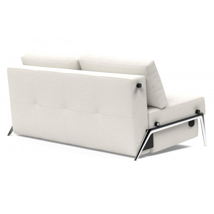 Innovation Living Cubed Queen Size Sofa Bed with Alu Legs - 574 Vivus Dusty Off White