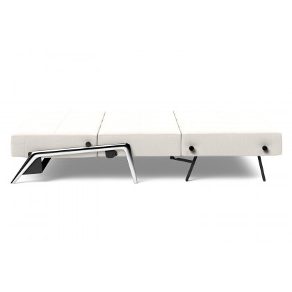 Innovation Living Cubed Queen Size Sofa Bed with Alu Legs - 574 Vivus Dusty Off White