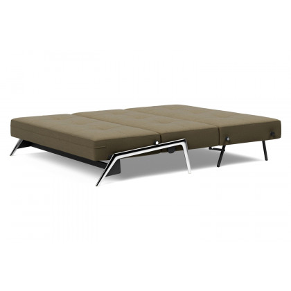 Innovation Living Cubed Queen Size Sofa Bed with Alu Legs - 575 Vivus Dusty Olive