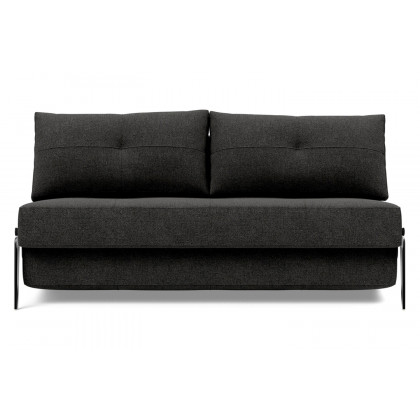 Innovation Living Cubed Queen Size Sofa Bed with Alu Legs - 577 Kenya Dark Gray