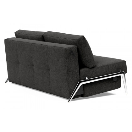 Innovation Living Cubed Queen Size Sofa Bed with Alu Legs - 577 Kenya Dark Gray