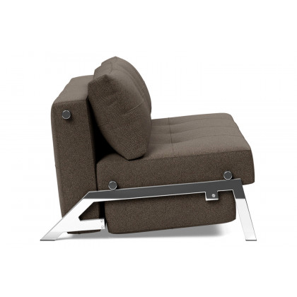 Innovation Living Cubed Queen Size Sofa Bed with Chrome Legs - 578 Kenya Taupe