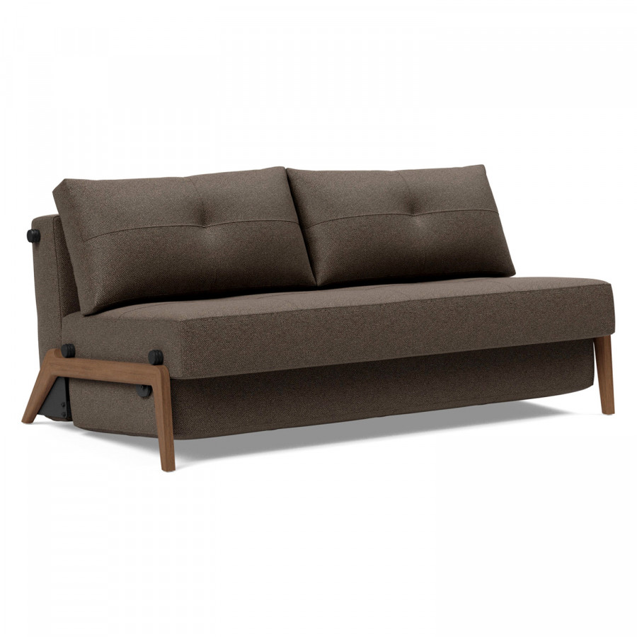 Innovation Living Cubed Queen Size Sofa Bed with Dark Wood Legs - 578 Kenya Taupe