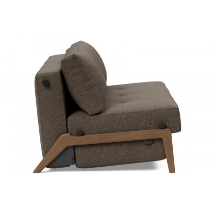 Innovation Living Cubed Queen Size Sofa Bed with Dark Wood Legs - 578 Kenya Taupe