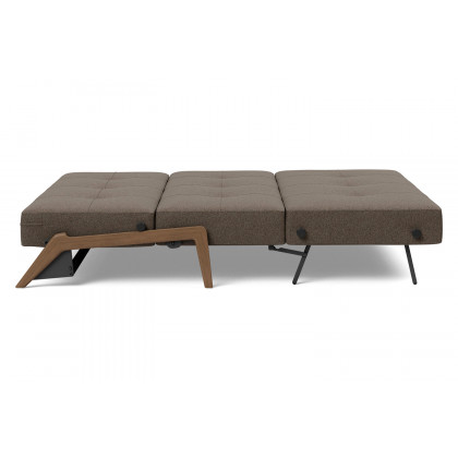 Innovation Living Cubed Queen Size Sofa Bed with Dark Wood Legs - 578 Kenya Taupe