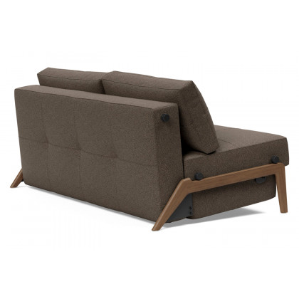 Innovation Living Cubed Queen Size Sofa Bed with Dark Wood Legs - 578 Kenya Taupe