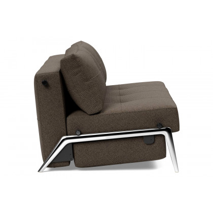 Innovation Living Cubed Queen Size Sofa Bed with Alu Legs - 578 Kenya Taupe