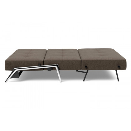 Innovation Living Cubed Queen Size Sofa Bed with Alu Legs - 578 Kenya Taupe
