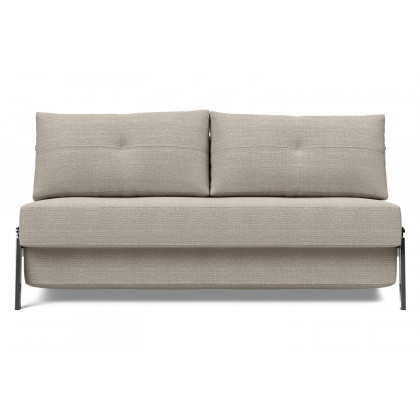 Innovation Living Cubed Queen Size Sofa Bed with Chrome Legs - 579 Kenya Gravel
