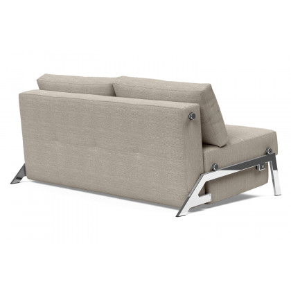 Innovation Living Cubed Queen Size Sofa Bed with Chrome Legs - 579 Kenya Gravel
