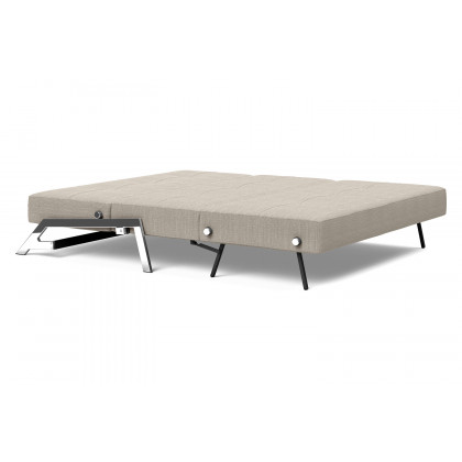 Innovation Living Cubed Queen Size Sofa Bed with Chrome Legs - 579 Kenya Gravel