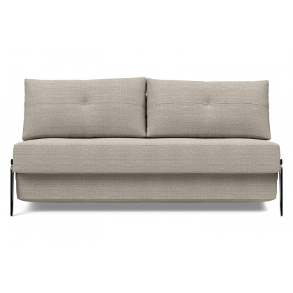 Innovation Living Cubed Queen Size Sofa Bed with Alu Legs - 579 Kenya Gravel