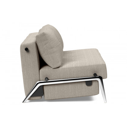 Innovation Living Cubed Queen Size Sofa Bed with Alu Legs - 579 Kenya Gravel