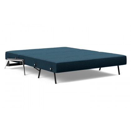 Innovation Living Cubed Queen Size Sofa Bed with Alu Legs - 580 Argus Navy Blue