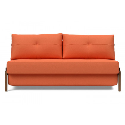 Innovation Living Cubed Queen Size Sofa Bed with Dark Wood Legs - 581 Argus Rust