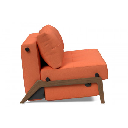 Innovation Living Cubed Queen Size Sofa Bed with Dark Wood Legs - 581 Argus Rust