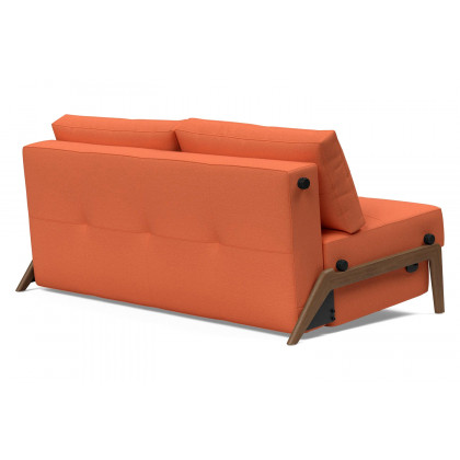 Innovation Living Cubed Queen Size Sofa Bed with Dark Wood Legs - 581 Argus Rust