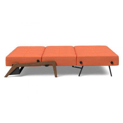 Innovation Living Cubed Queen Size Sofa Bed with Dark Wood Legs - 581 Argus Rust