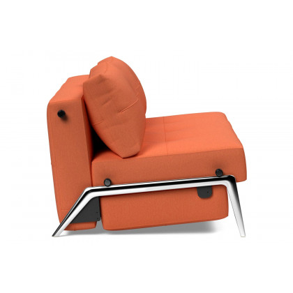 Innovation Living Cubed Queen Size Sofa Bed with Alu Legs - 581 Argus Rust