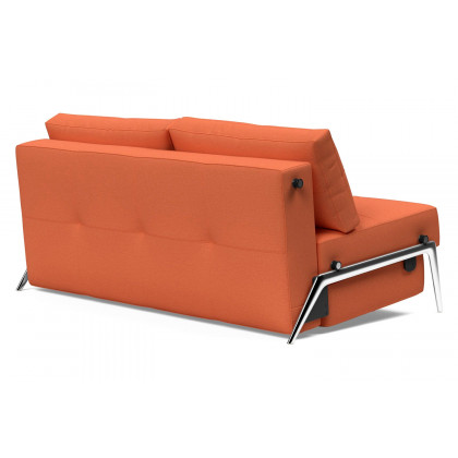 Innovation Living Cubed Queen Size Sofa Bed with Alu Legs - 581 Argus Rust