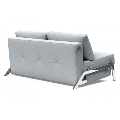 Innovation Living Cubed Queen Size Sofa Bed with Chrome Legs - 583 Argus Gray