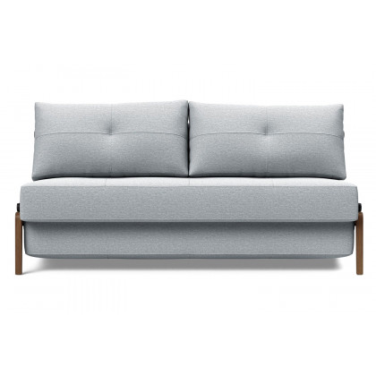 Innovation Living Cubed Queen Size Sofa Bed with Dark Wood Legs - 583 Argus Gray