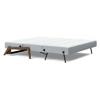 Innovation Living Cubed Queen Size Sofa Bed with Dark Wood Legs - 583 Argus Gray