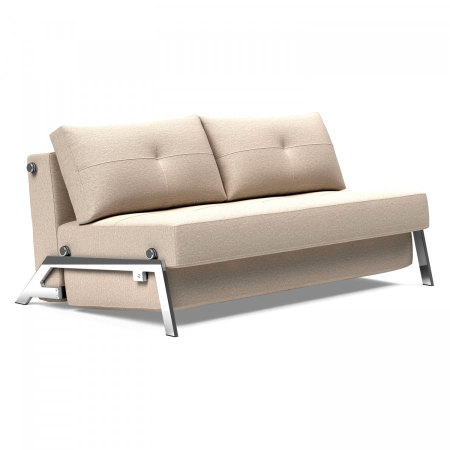 Innovation Living Cubed Queen Size Sofa Bed with Chrome Legs - 584 Argus Natural