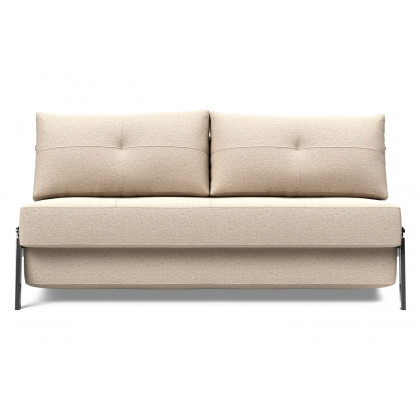 Innovation Living Cubed Queen Size Sofa Bed with Chrome Legs - 584 Argus Natural