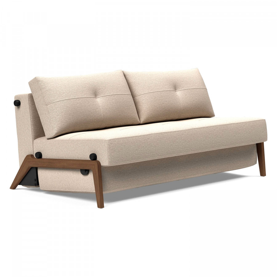 Innovation Living Cubed Queen Size Sofa Bed with Dark Wood Legs - 584 Argus Natural