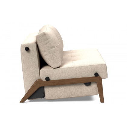 Innovation Living Cubed Queen Size Sofa Bed with Dark Wood Legs - 584 Argus Natural