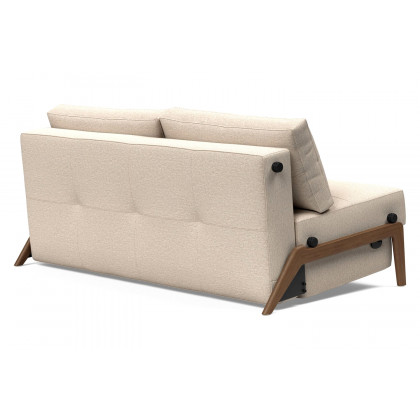 Innovation Living Cubed Queen Size Sofa Bed with Dark Wood Legs - 584 Argus Natural