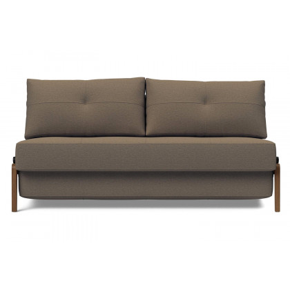 Innovation Living Cubed Queen Size Sofa Bed with Dark Wood Legs - 585 Argus Brown