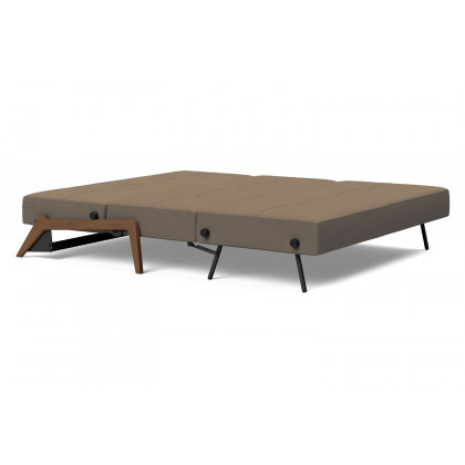Innovation Living Cubed Queen Size Sofa Bed with Dark Wood Legs - 585 Argus Brown