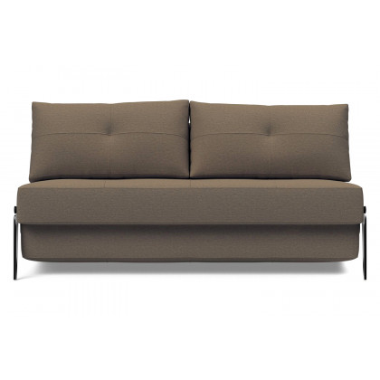 Innovation Living Cubed Queen Size Sofa Bed with Alu Legs - 585 Argus Brown
