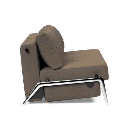 Innovation Living Cubed Queen Size Sofa Bed with Alu Legs - 585 Argus Brown