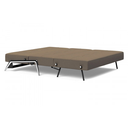 Innovation Living Cubed Queen Size Sofa Bed with Alu Legs - 585 Argus Brown