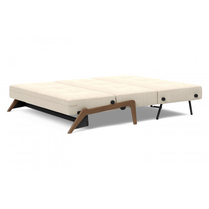 Innovation Living Cubed Queen Size Sofa Bed with Dark Wood Legs - 586 Phobos Latte