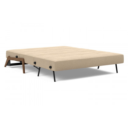 Innovation Living Cubed Queen Size Sofa Bed with Dark Wood Legs - 587 Phobos Mocha