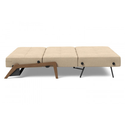 Innovation Living Cubed Queen Size Sofa Bed with Dark Wood Legs - 587 Phobos Mocha
